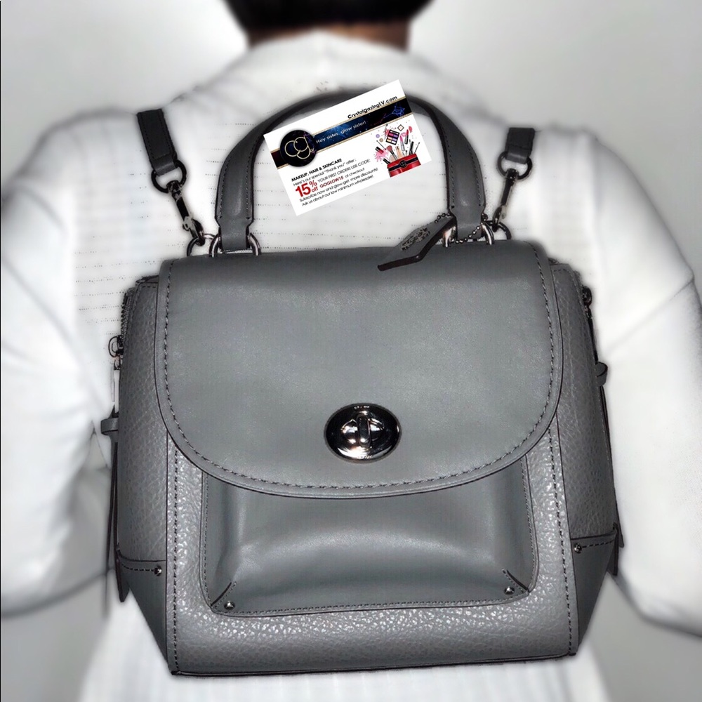 COACH Faye Backpack/Convertible Bag 
Heather Gray